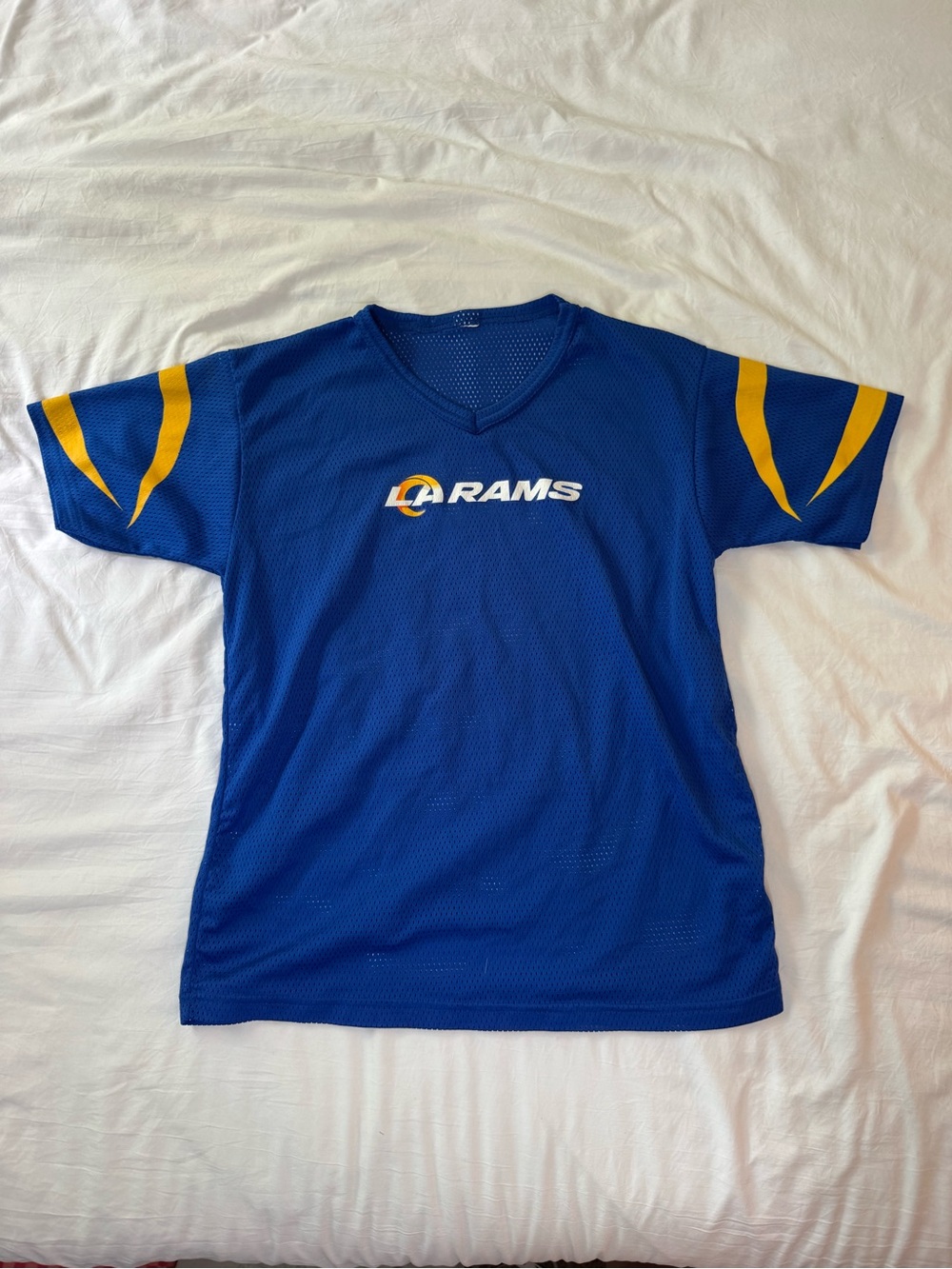 LA RAMS Blue & Yellow Mesh Football Jersey